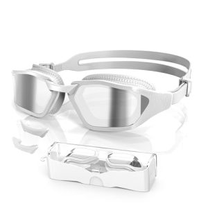 Sleek Swim Goggles Unisex-Adult, UV400 Protection Swimming Goggles, HD Wide View Goggles, Anti Fog No Leakage