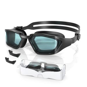 Sleek Swim Goggles Unisex-Adult, UV400 Protection Swimming Goggles, HD Wide View Goggles, Anti Fog No Leakage