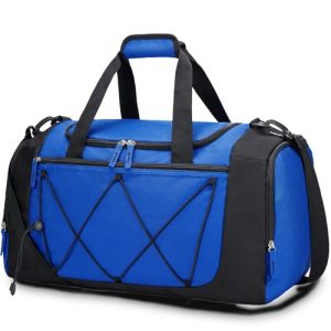 Men - 21 Inches Small Duffle Bag for Travel Lightweight Duffel Bag with Shoe Compartment Personal Item Travel Bag Weekender Bag for Travel Sports Gym - Blue