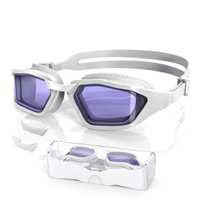 Sleek Swim Goggles Unisex-Adult, UV400 Protection Swimming Goggles, HD Wide View Goggles, Anti Fog No Leakage
