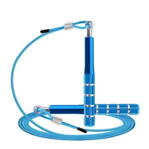 Jump Rope, Wastou Speed Jumping Rope for Training Fitness Exercise, Adjustable Adults Workout Skipping Rope for Men, Women, Kids, Girls