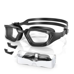 Sleek Swim Goggles Unisex-Adult, UV400 Protection Swimming Goggles, HD Wide View Goggles, Anti Fog No Leakage