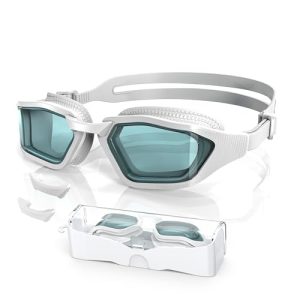 Sleek Swim Goggles Unisex-Adult, UV400 Protection Swimming Goggles, HD Wide View Goggles, Anti Fog No Leakage