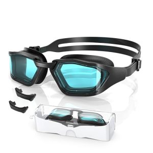 Sleek Swim Goggles Unisex-Adult, UV400 Protection Swimming Goggles, HD Wide View Goggles, Anti Fog No Leakage
