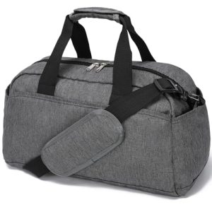 14 inch Small Gym Bag for Women & Men, Mini Duffel Bag for Travel Sports Lightweight Carry On Bag, Grey