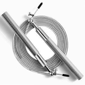 Speed Jump Rope - 360° Swivel Ball Bearing - Adjustable steel coated rope-Aluminum Anti Skipping Handle -Fitness Training Boxing Sports Exercises -Suitable for Kids and Adults